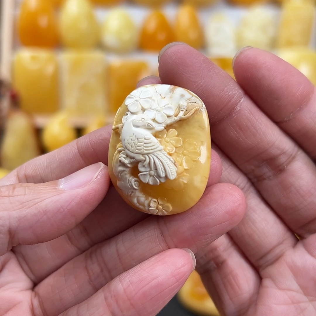 蜜蜡颈饰未镶嵌c**a蜜蜡