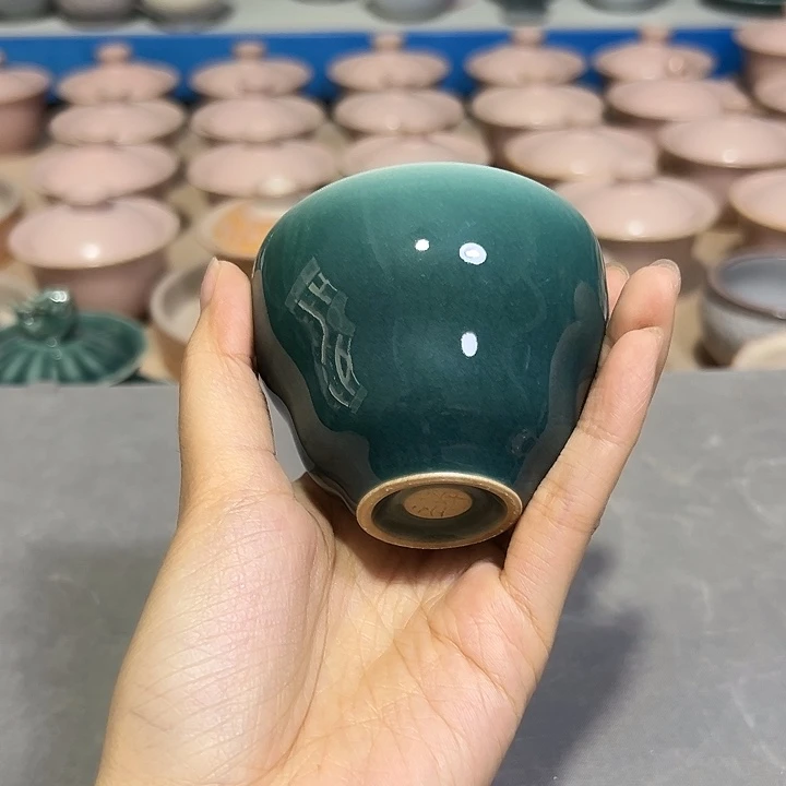 龙泉云间青瓷小米茶器
