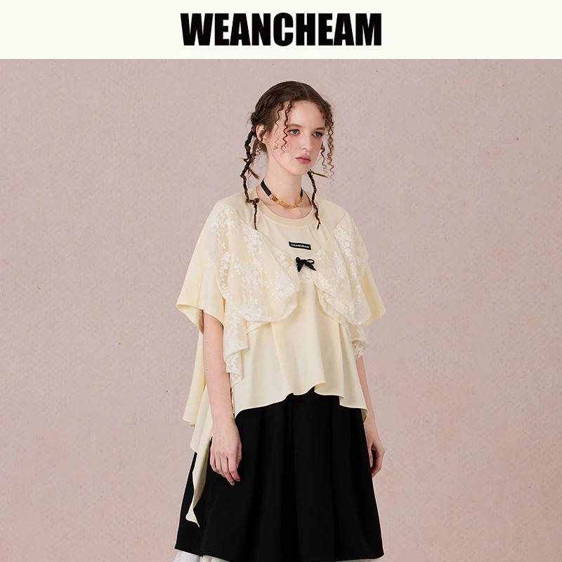 WEANCHEAM未未姆芭蕾旖梦欧若风夏季短袖大穿搭好物T恤W15CXT004