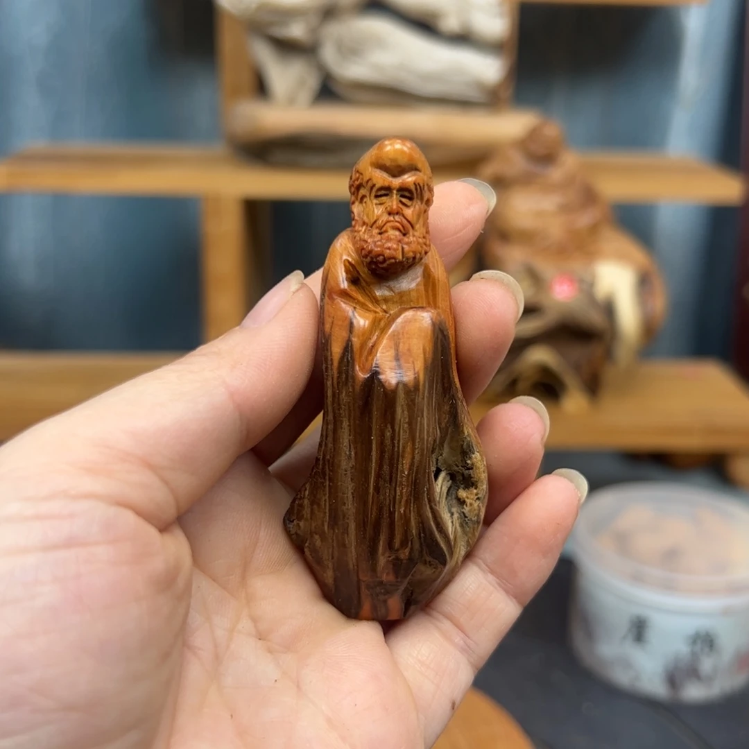 木周崖柏木摆件手把件