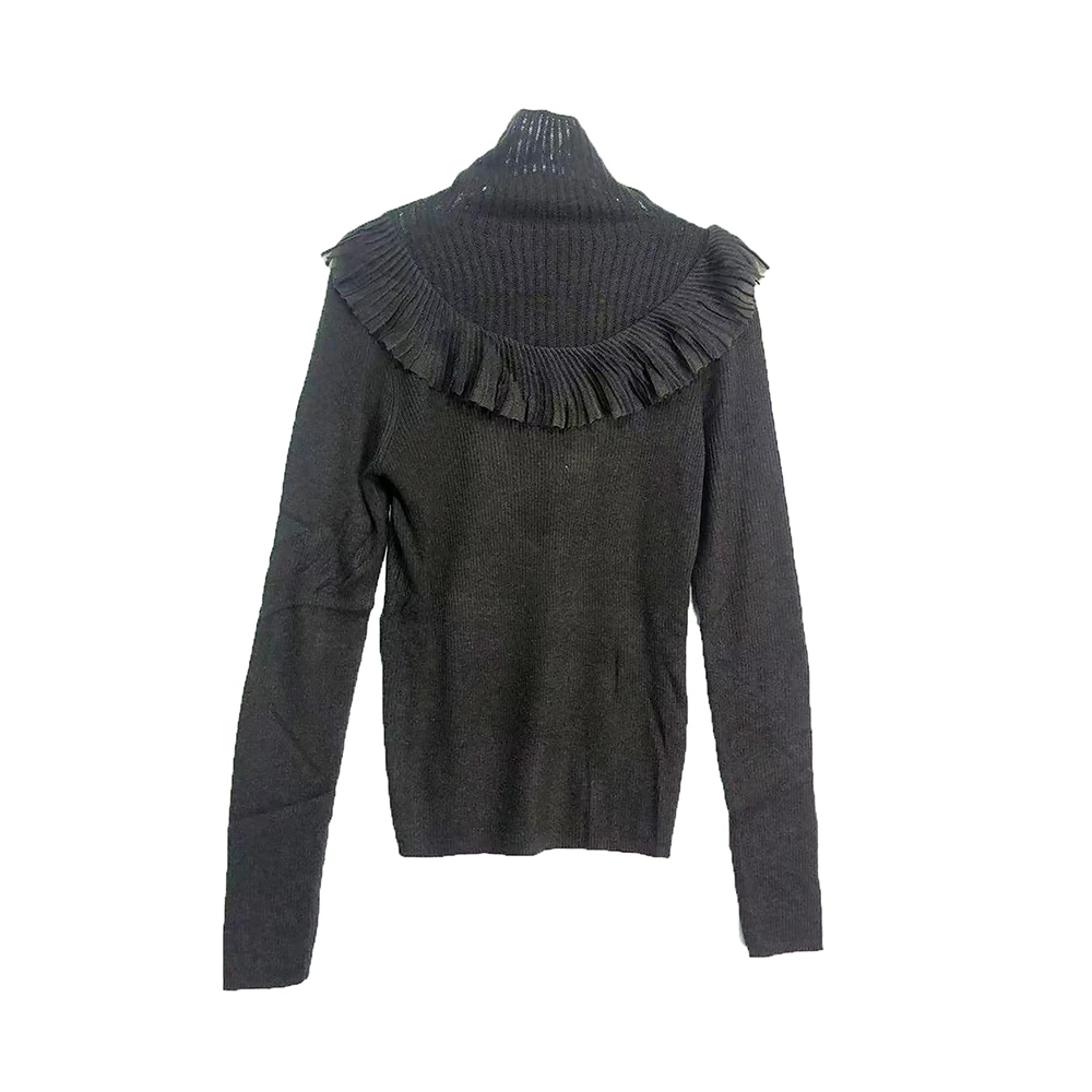 ML8031【品牌撤柜】时尚高端甜美咖色毛衣