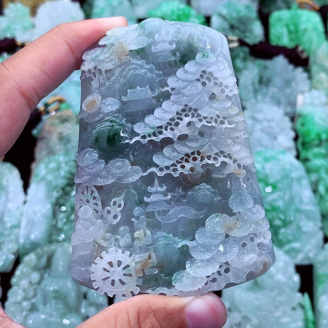 定***芊翡翠未镶嵌吊坠(不含链)