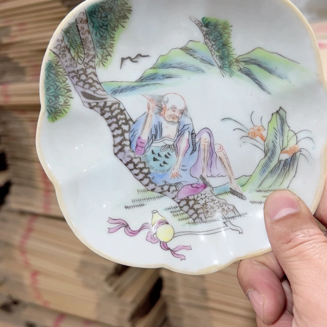 手绘瓷器，全部处理