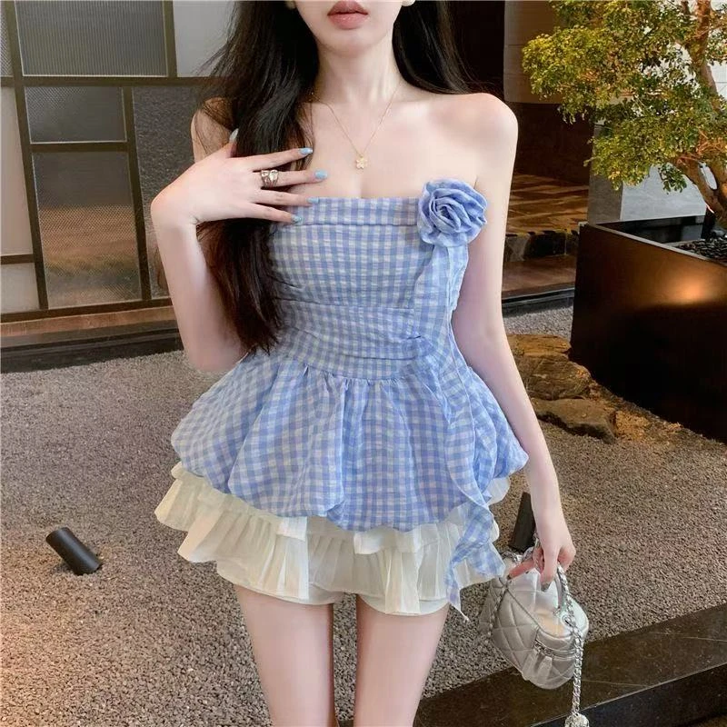 希柚辣妹上衣裙子春夏显瘦甜美辣妹气质集合8月31（1-100）