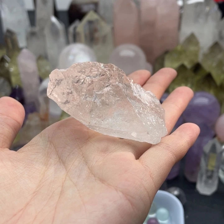 水晶珠宝半成品未镶嵌天然水晶白啊赛原石26