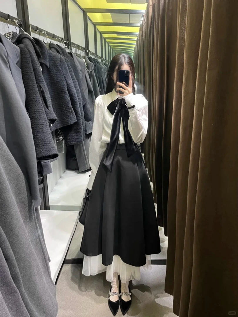 木子/百搭加厚高腰秋冬半身裙格子时尚格子显瘦半裙百褶裙