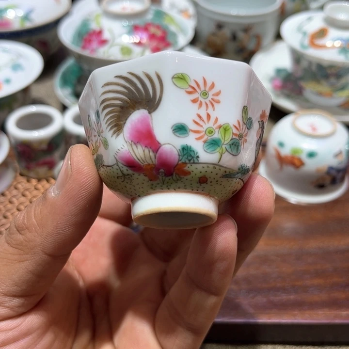 纯手绘精品盖碗杯