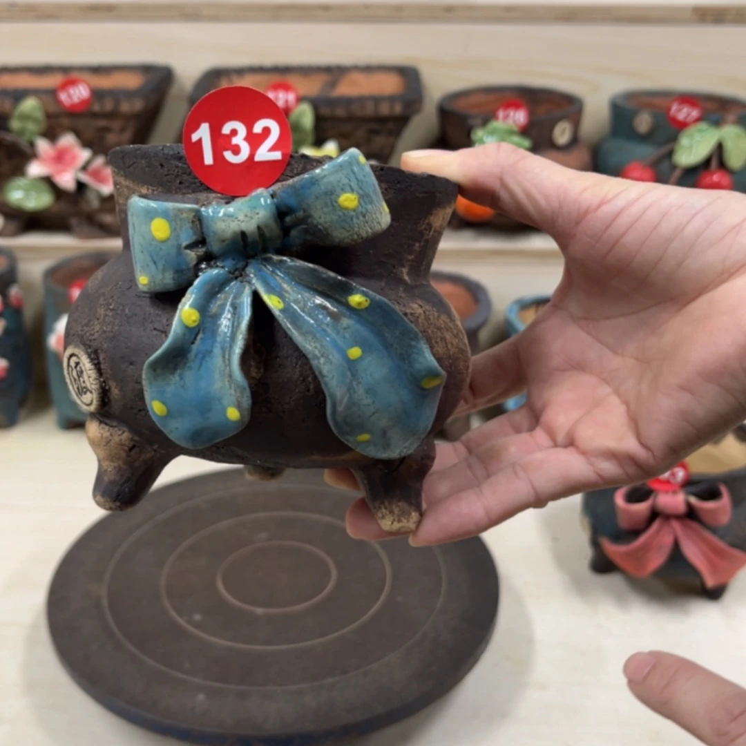 【闪购商品】紫砂花盆132微瑕号内口8.5外高10