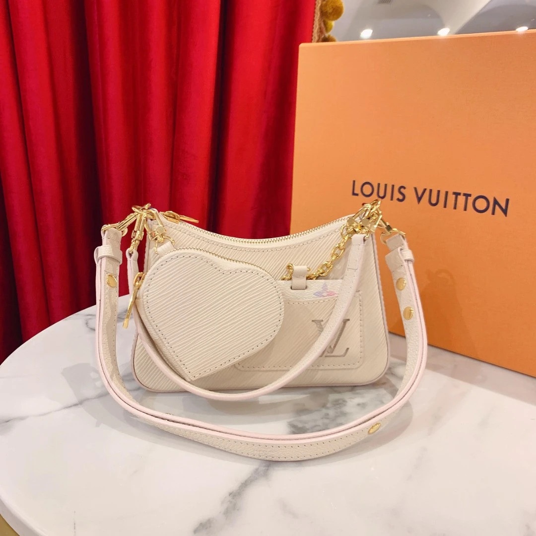 99新 LouisVuitton/路易威登 GGS限定marelle白金水波纹49128784