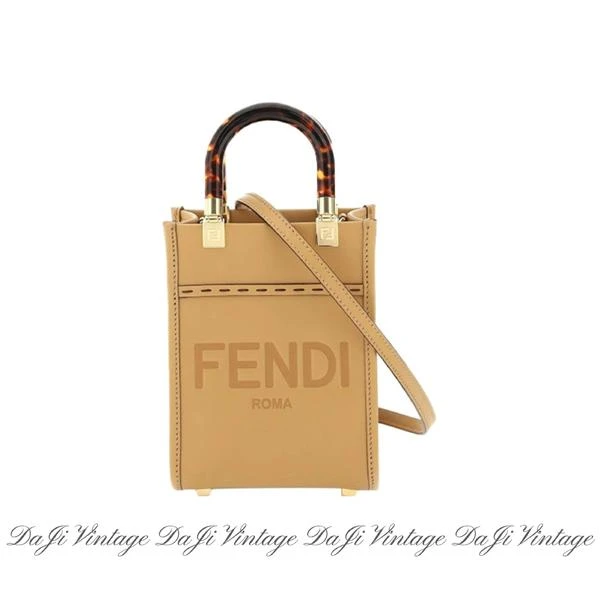 大吉中古/Fendi芬迪玳瑁手柄琴谱斜挎包