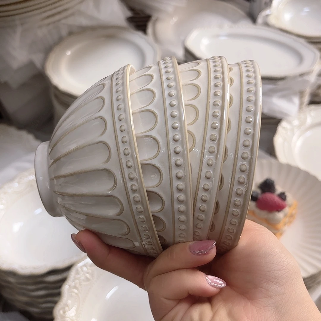 瓷片瑕疵特价陶瓷米饭碗