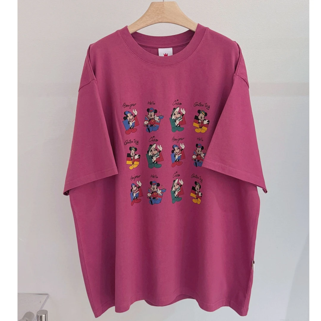 【百变琪琪】春夏新款可爱琪琪卡通印花短袖T恤美式复古情侣装