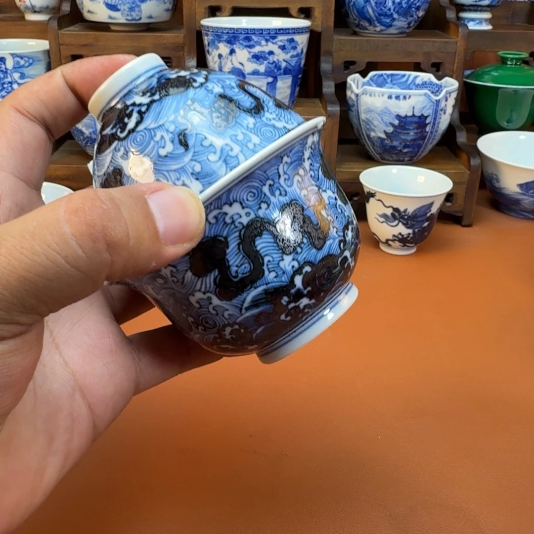 @****陶杯子景德镇全手工手绘陶瓷