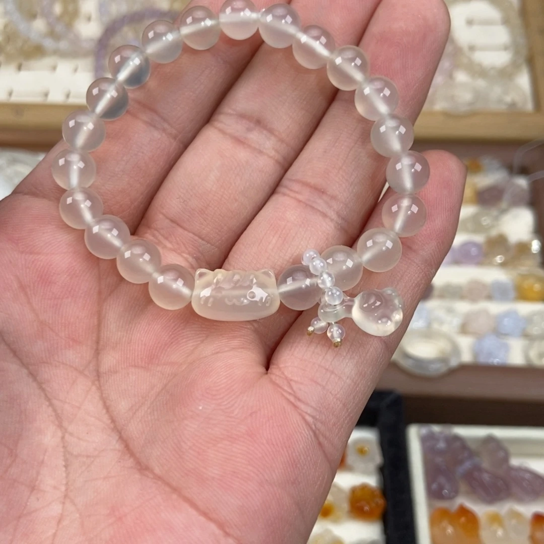 玛瑙/玉髓未镶嵌手链M8