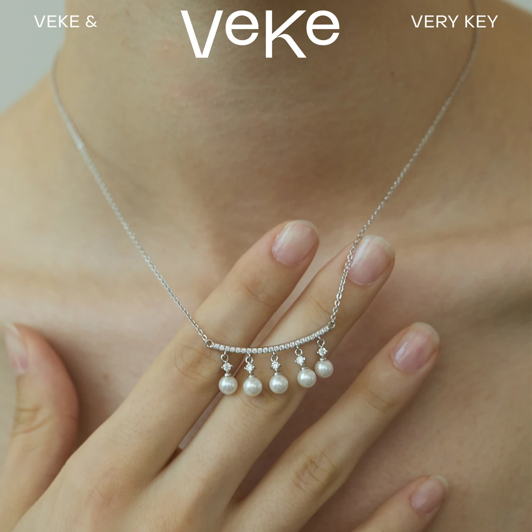 VEKE 铜合金项链 「芭蕾圆舞曲」气质轻奢时尚百搭小众女士项链