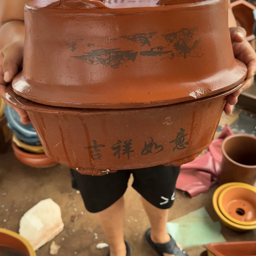 紫砂花盆瑕疵和瑕疵