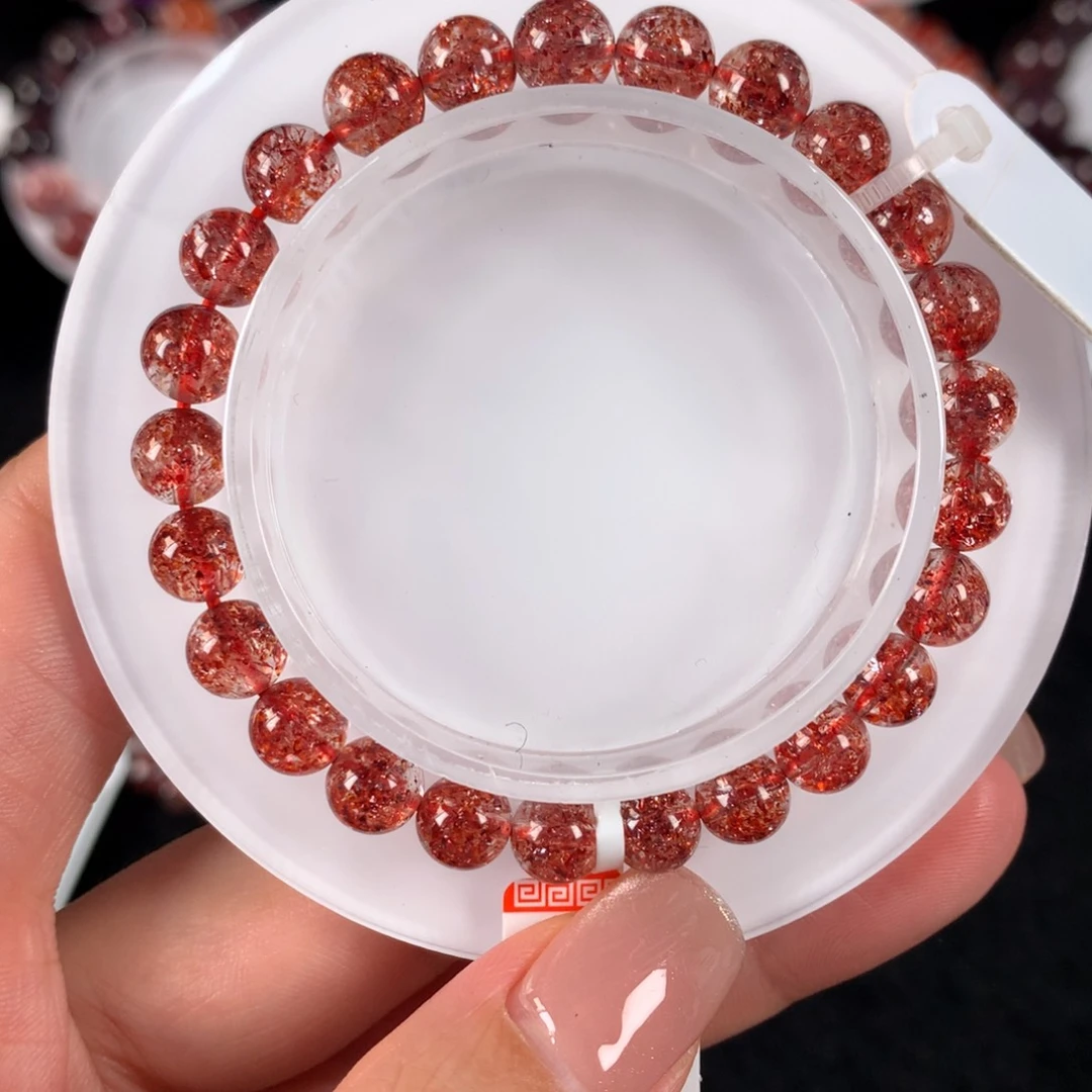 未镶嵌手链水晶稀有满矿金草莓7.1m