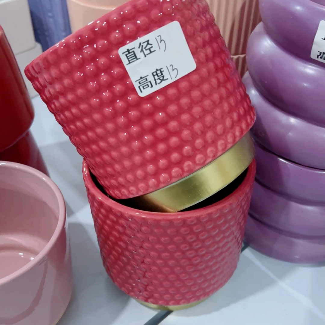 有孔，陶瓷花盆满10米包邮发货