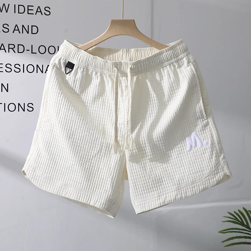 短裤印花夏季2025痞帅潮牌短裤男士薄款休闲裤简约情侣欧美沙滩裤