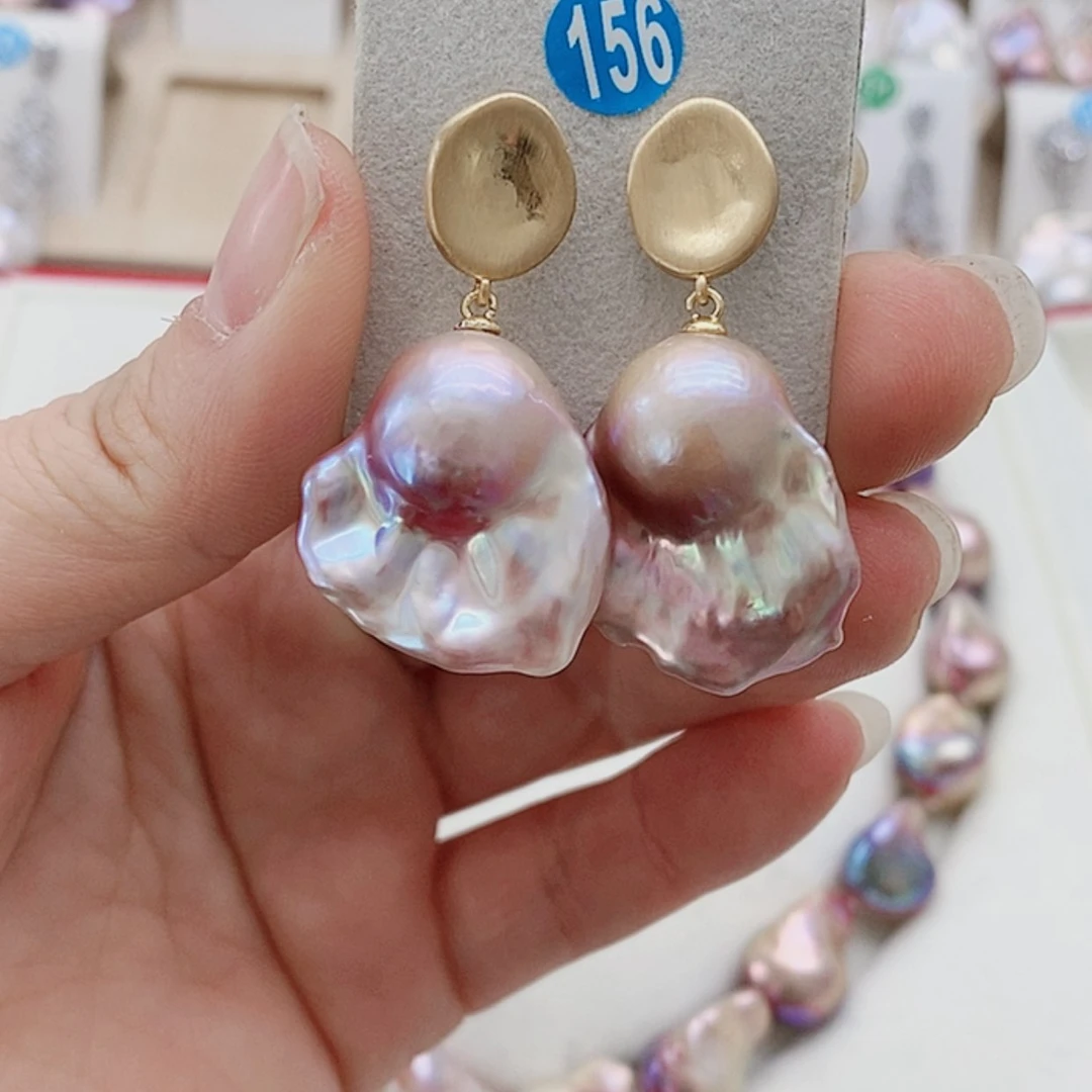 【闪购商品】淡水珍珠耳饰银S925镶嵌A**丹