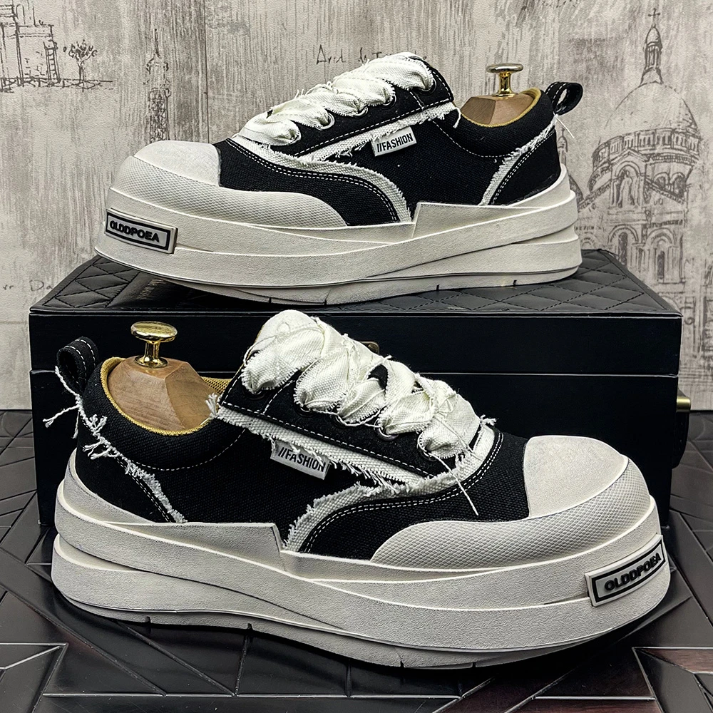 复古流苏脏脏鞋小众板鞋男2025夏季新款小白鞋韩版潮流时尚学生鞋