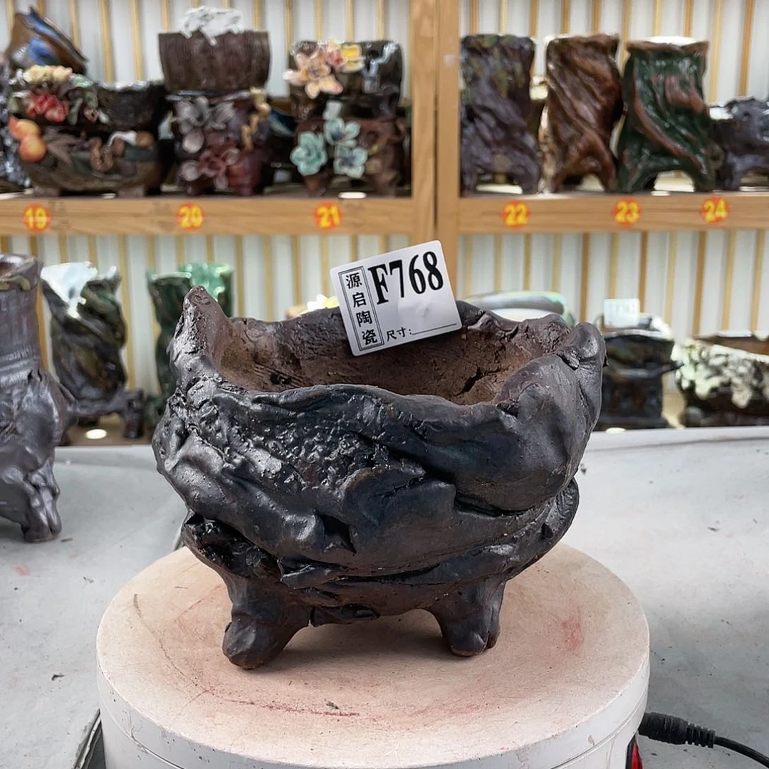 紫砂花盆手工制作默认微瑕768