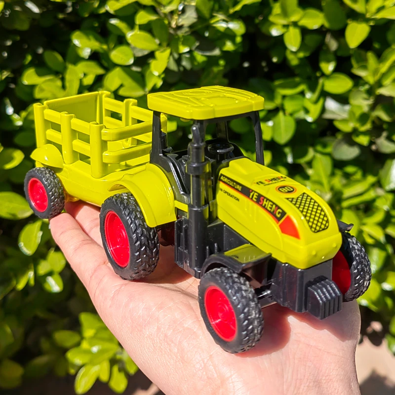 惯性农夫运输车拖拉机夹木机农场围栏车男孩田园工程模型玩具礼物