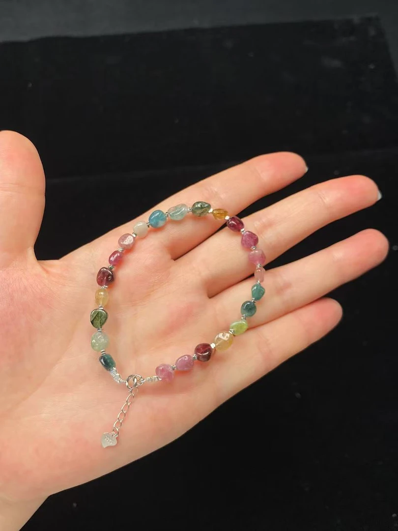 碧玺随型单圈手串S925银镶-多样性发一件