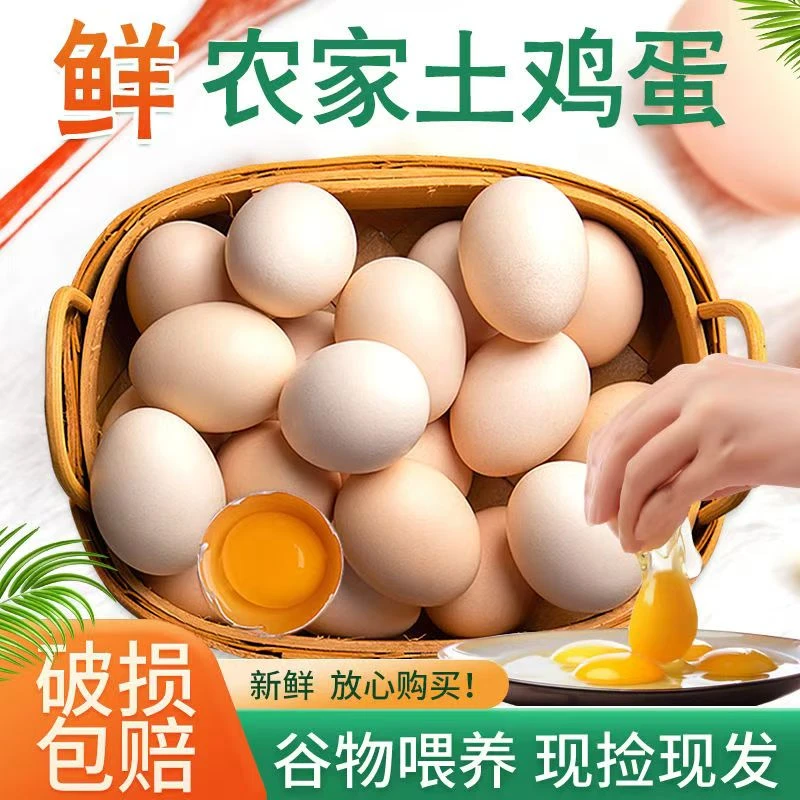 【20枚土鸡蛋】农家新鲜散养正宗土鸡蛋果林谷物喂养品质优秀