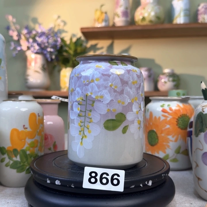 景德镇手绘陶瓷花瓶摆件无孔