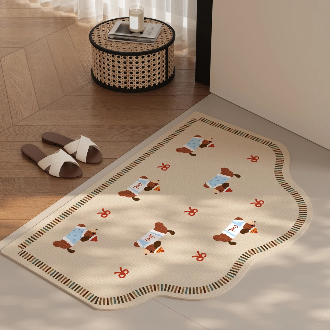 硅藻泥浴室地垫厕所卫生间速干防滑脚垫家用洗手间专用吸水地毯子