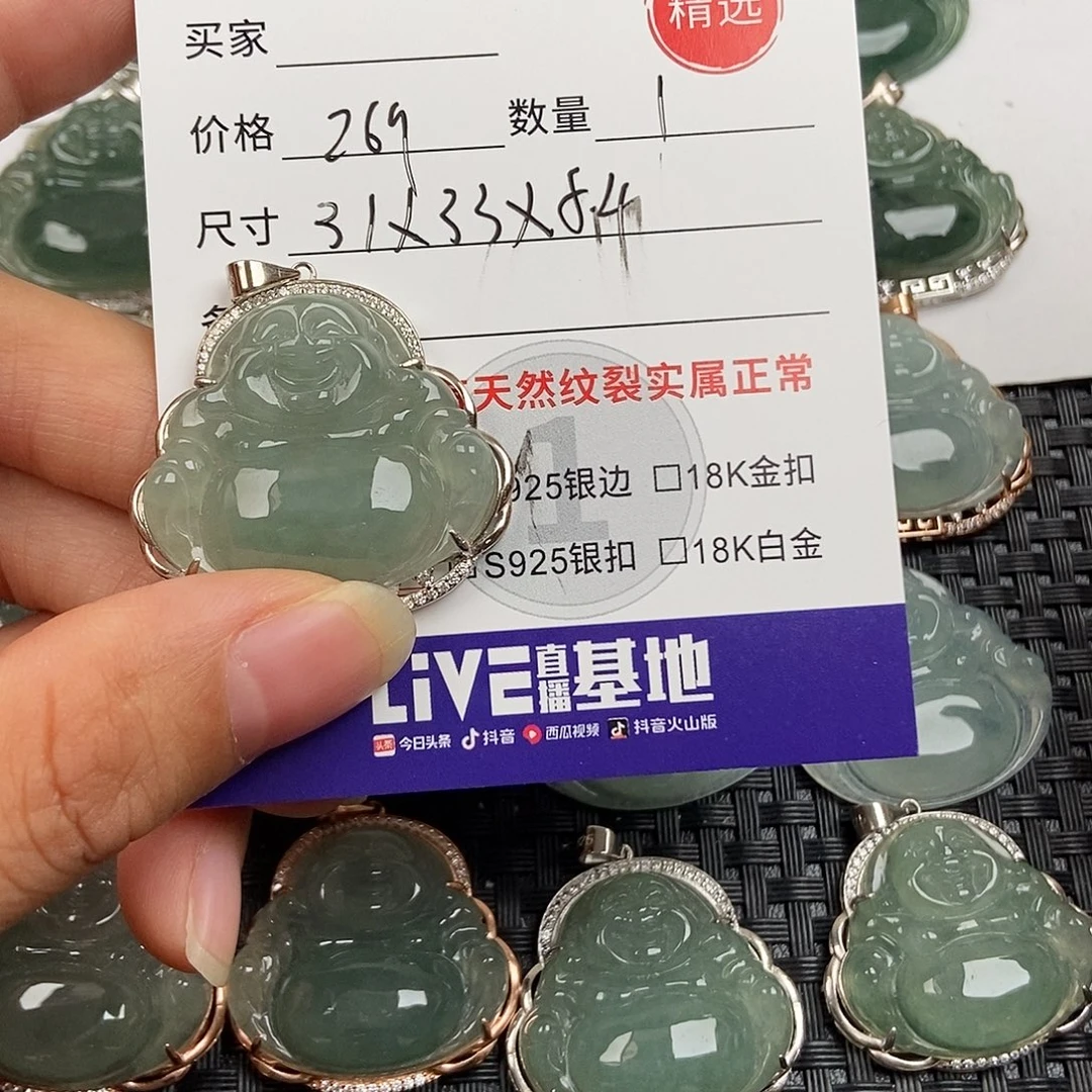 翡翠银S925镶嵌颈饰