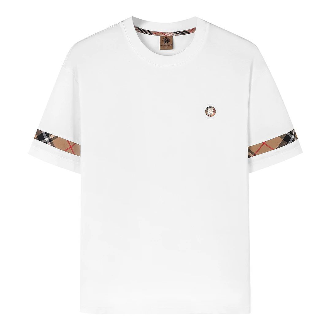 【巴家正品 宝姐专属】夏季时尚百搭潮流宽松纯色经典圆领短袖831