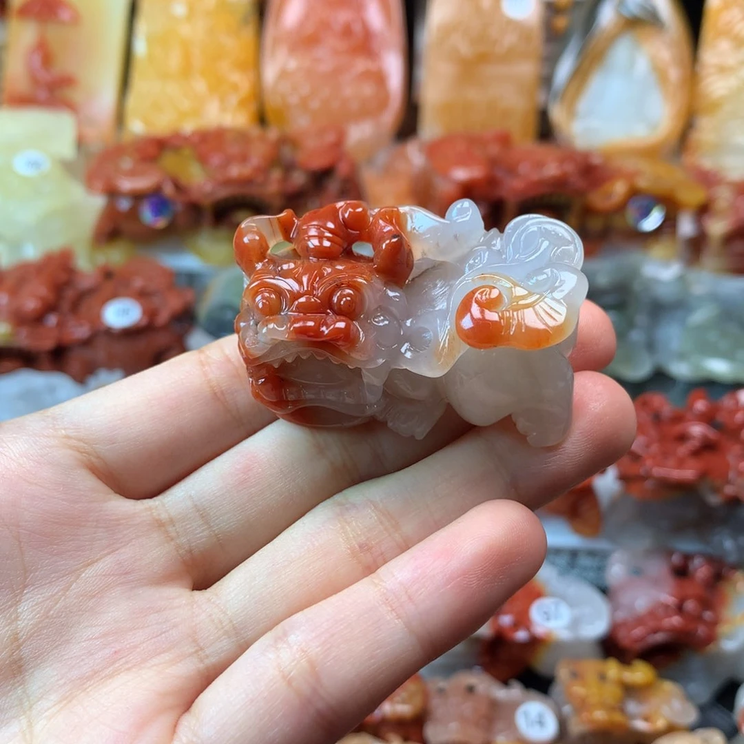 石英质玉（黄龙玉）未镶嵌挂件