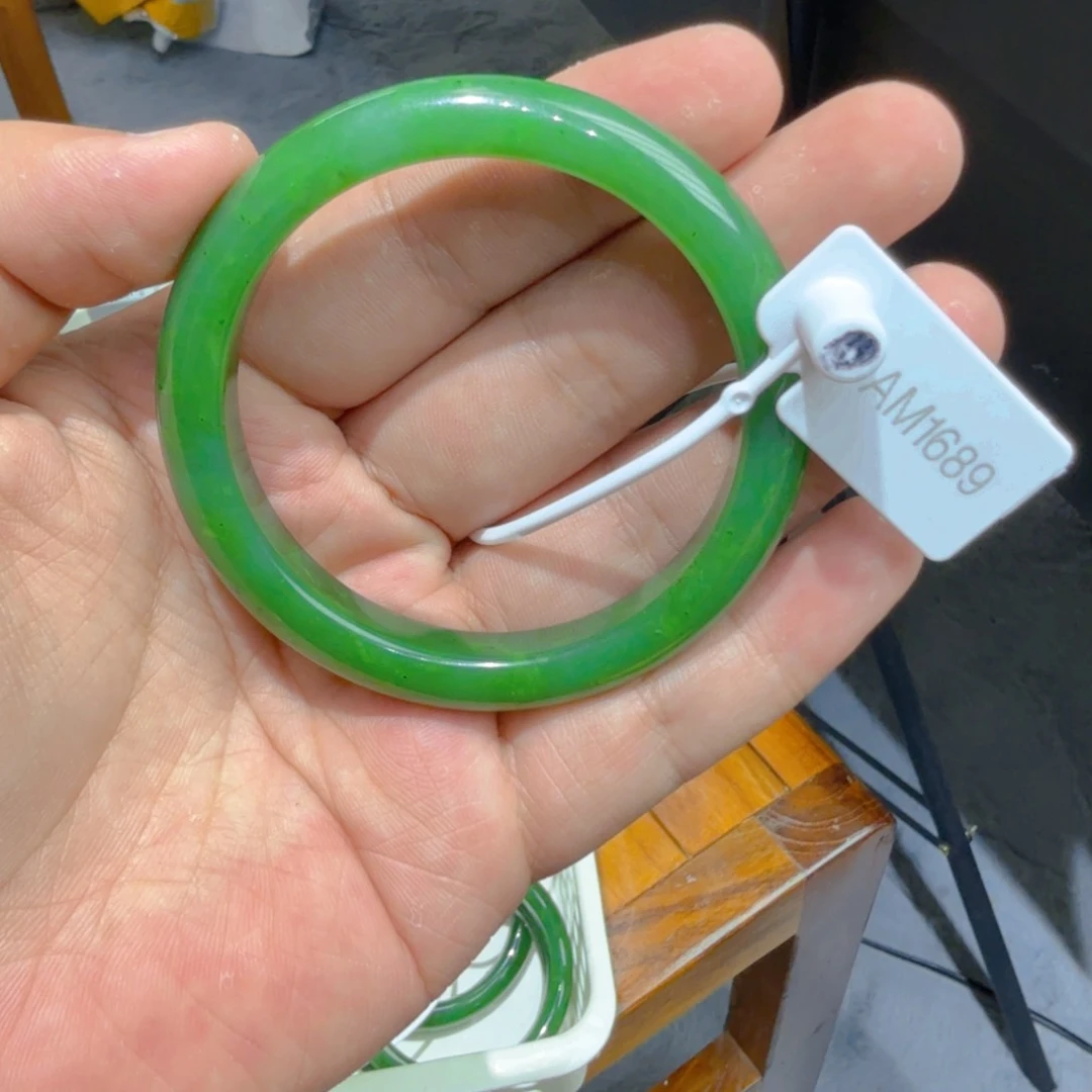 和田玉（碧玉）手镯未镶嵌57