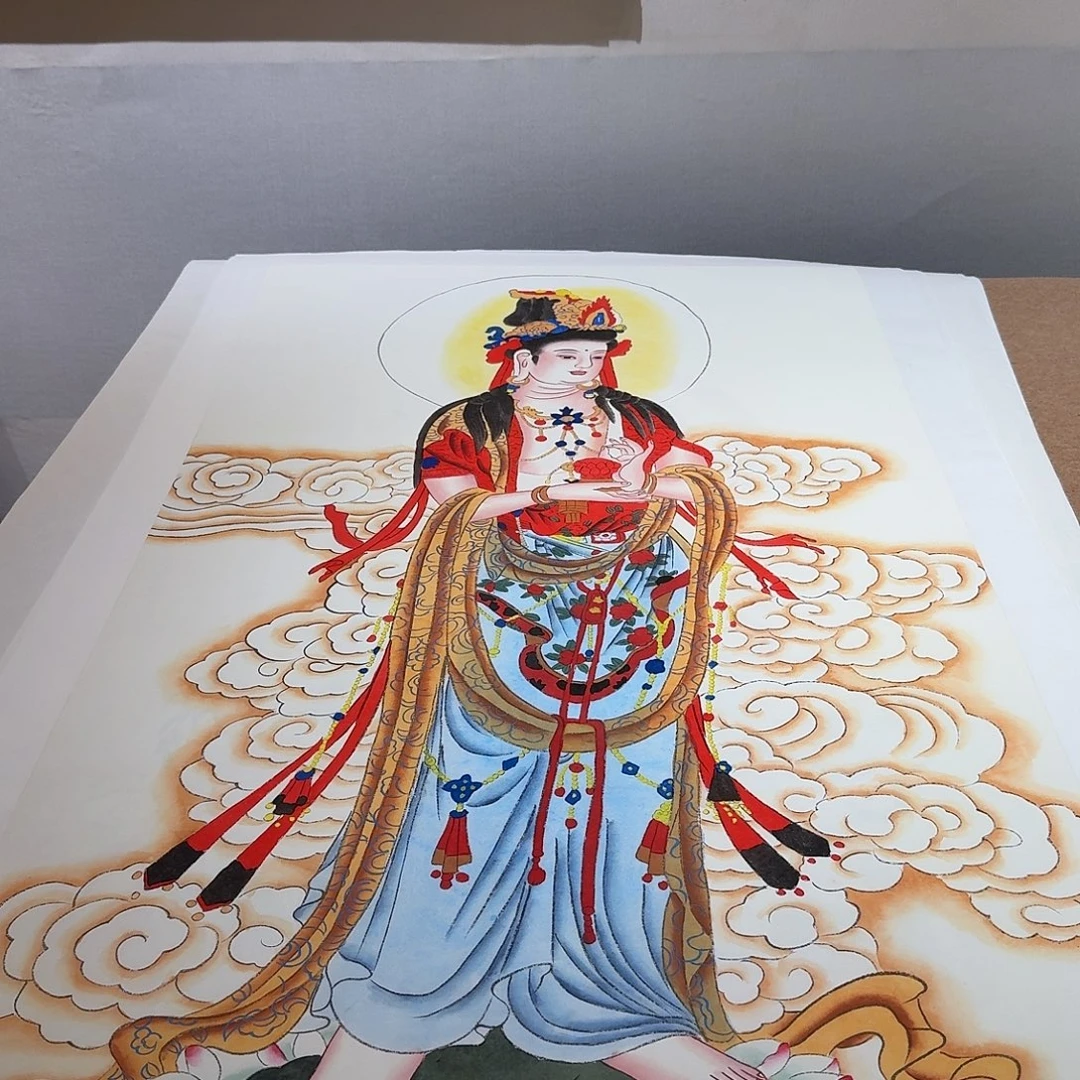 国画大势至菩萨一副