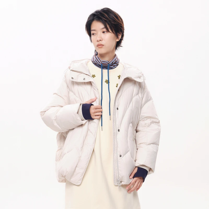 【新】MOVEUP幻走2025冬季.FUN 双重门襟拉链短款羽绒服女3EWD21297