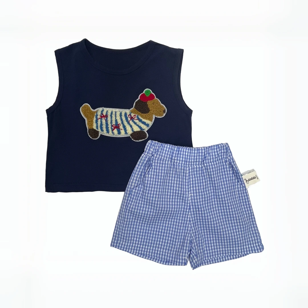 dadida/嗒嘀嗒夏季休闲百搭小童无袖套装&842181351