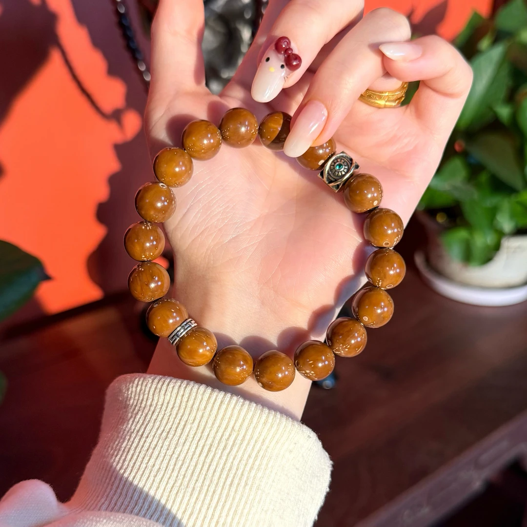 咖黄皮正圆光珠12+赫鲁斯之眼