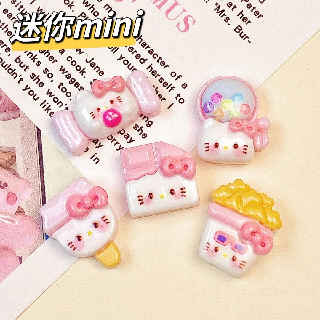 迷你kitty猫咪糖果巧克力3D立体键盘装饰手工DIY水杯收纳盒奶油胶