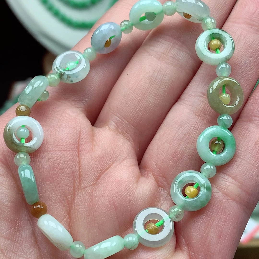 翡翠未镶嵌毛衣链