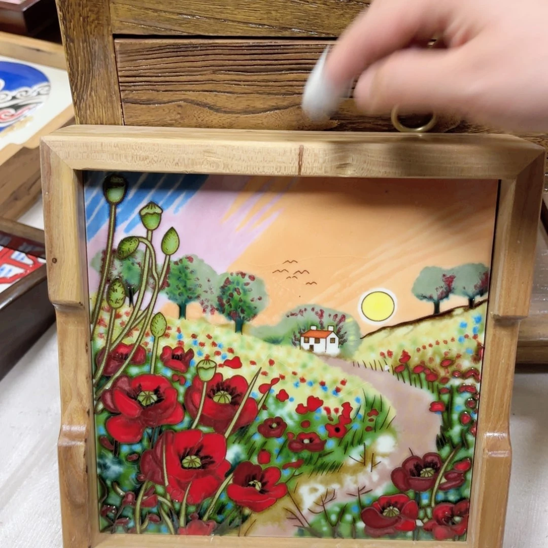 瓷片23.23老榆木实木茶台微瑕福利