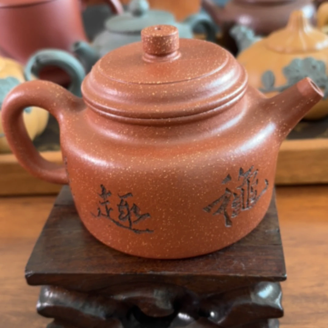 工艺美术师紫砂红金沙德钟壶，代表德行操守谦逊内敛之美
