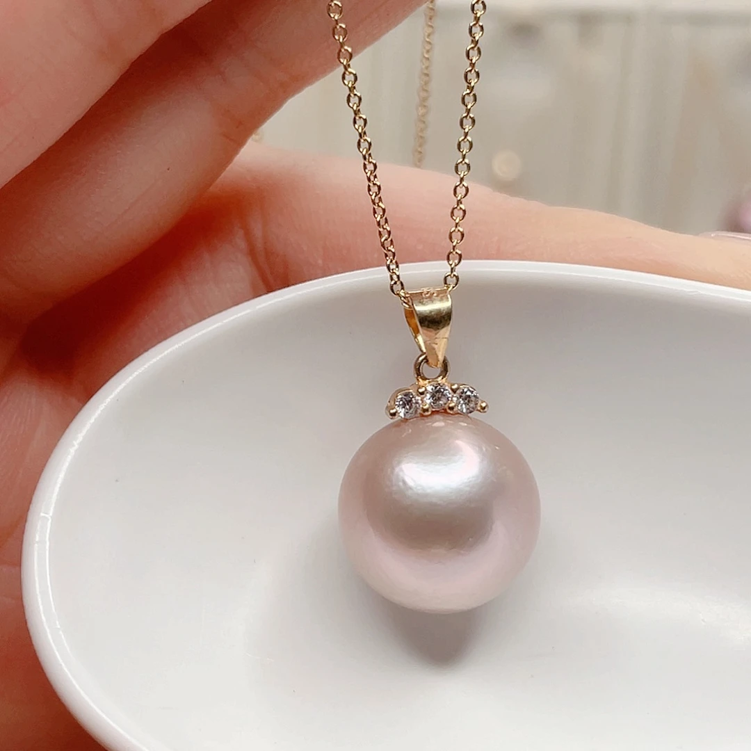 吊坠(不含链)淡水珍珠银S925镶嵌