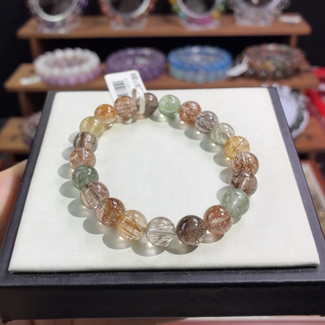 手串未镶嵌水晶彩发晶9+