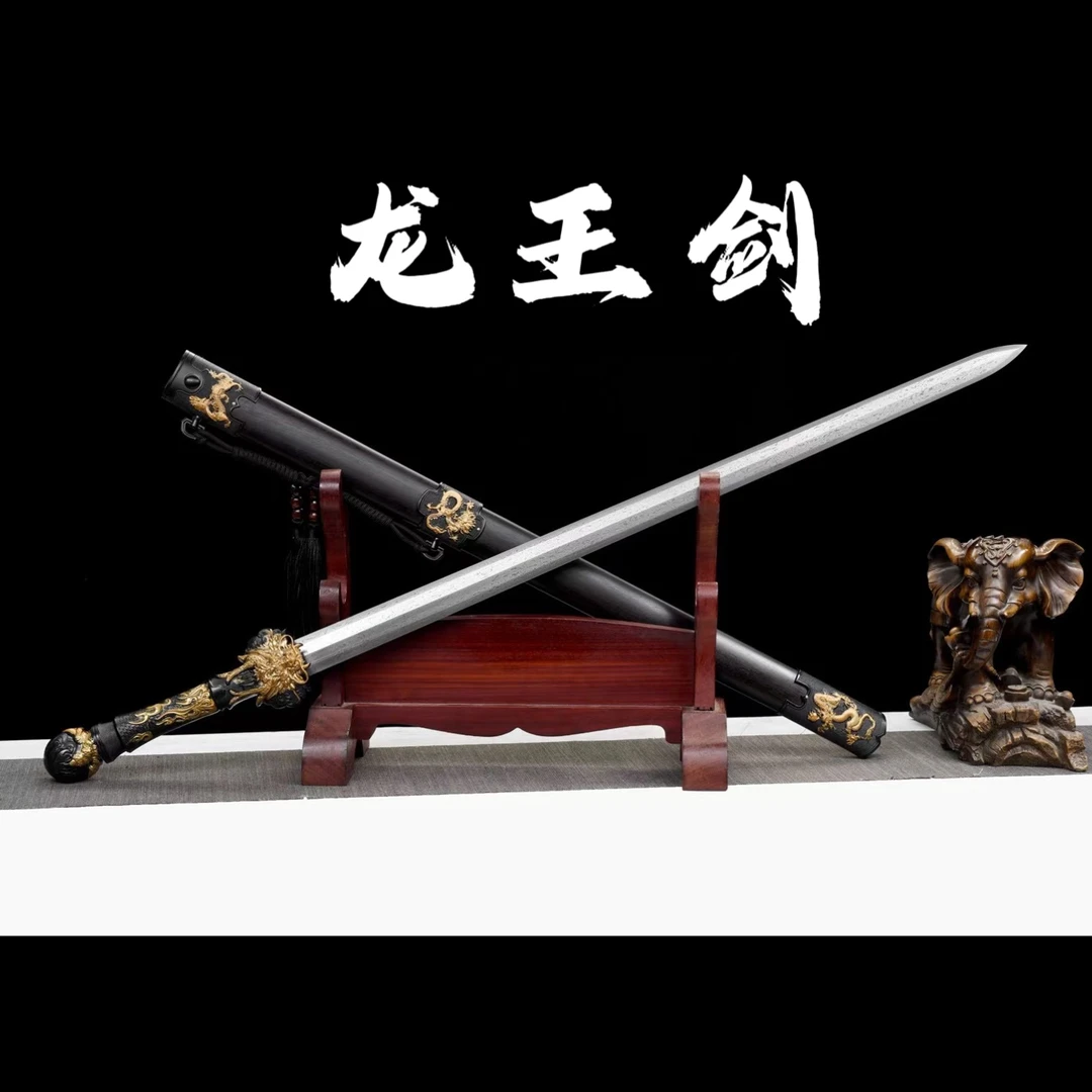 龙泉剑花纹钢八面剑龙凤檀鞘未开刃宝剑收藏送礼佳品冷兵器清剑