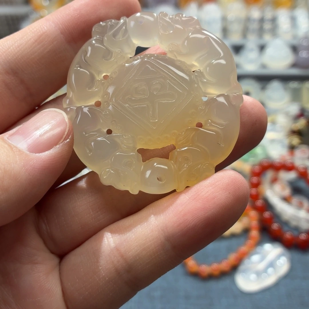 玛瑙/玉髓未镶嵌吊坠(不含链)