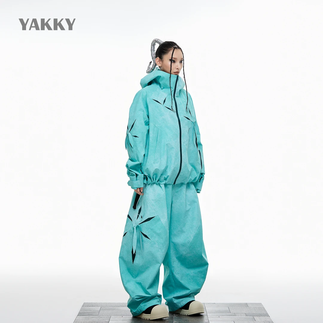 【新品】YAKKY星芒系列男女同款3L滑雪服上衣防水外套雪裤套装