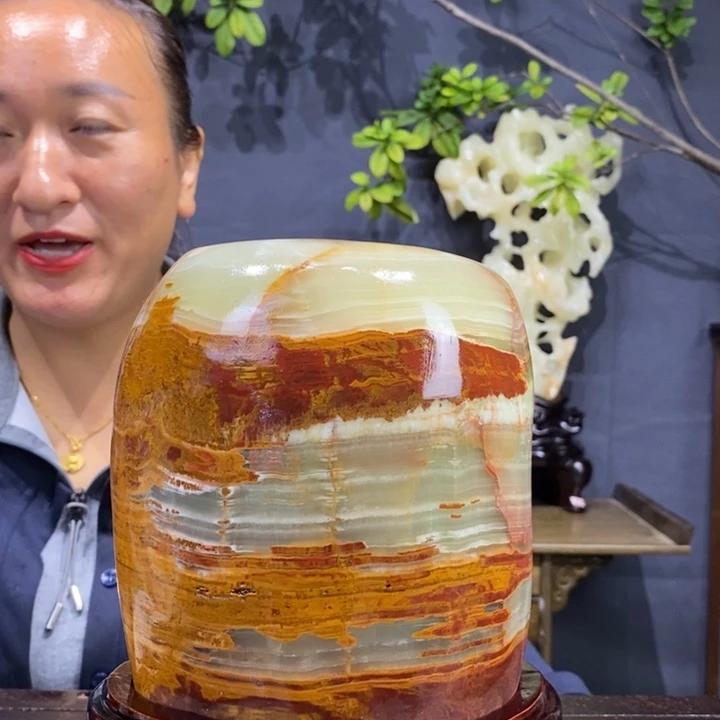石材伊朗古青石摆件