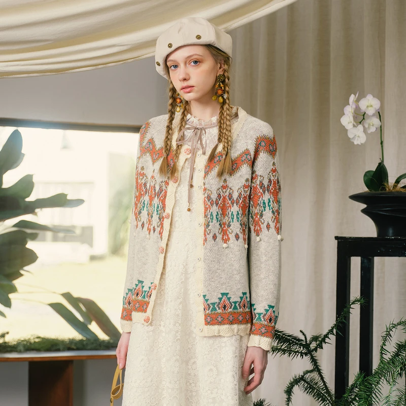 0067【赵老板专属】菀草壹秋季新款费尔岛提花毛衫G11051431